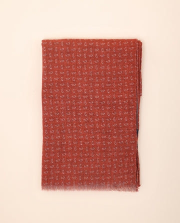 Dark Orange Scarf 100% Wool
